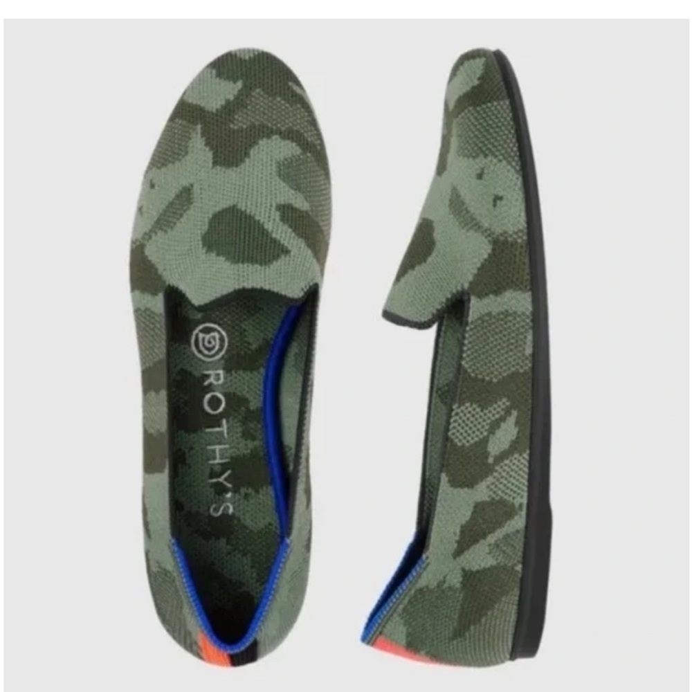 Rothy's Women's Olive Camo Round Loafers
